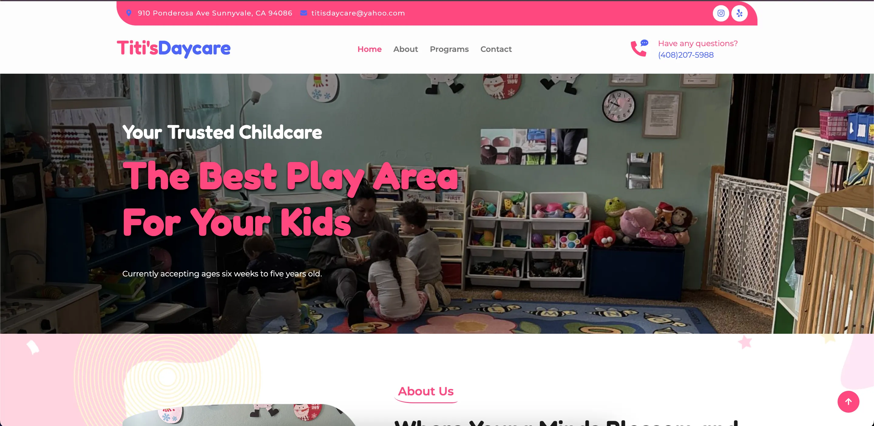 Titis Daycare website preview