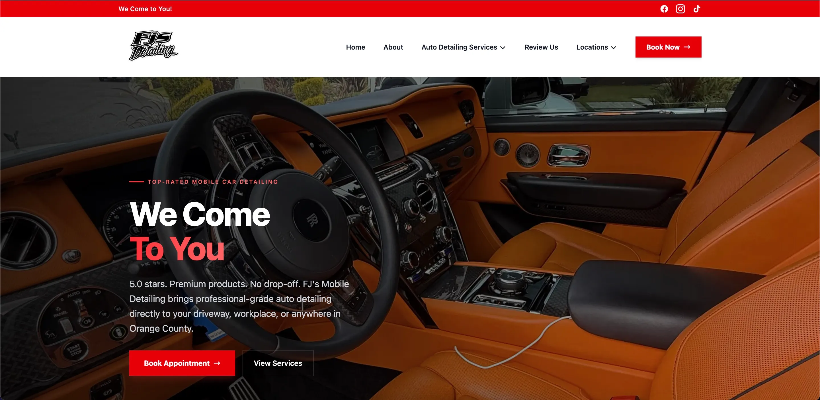 Mobile Car Detailing website preview
