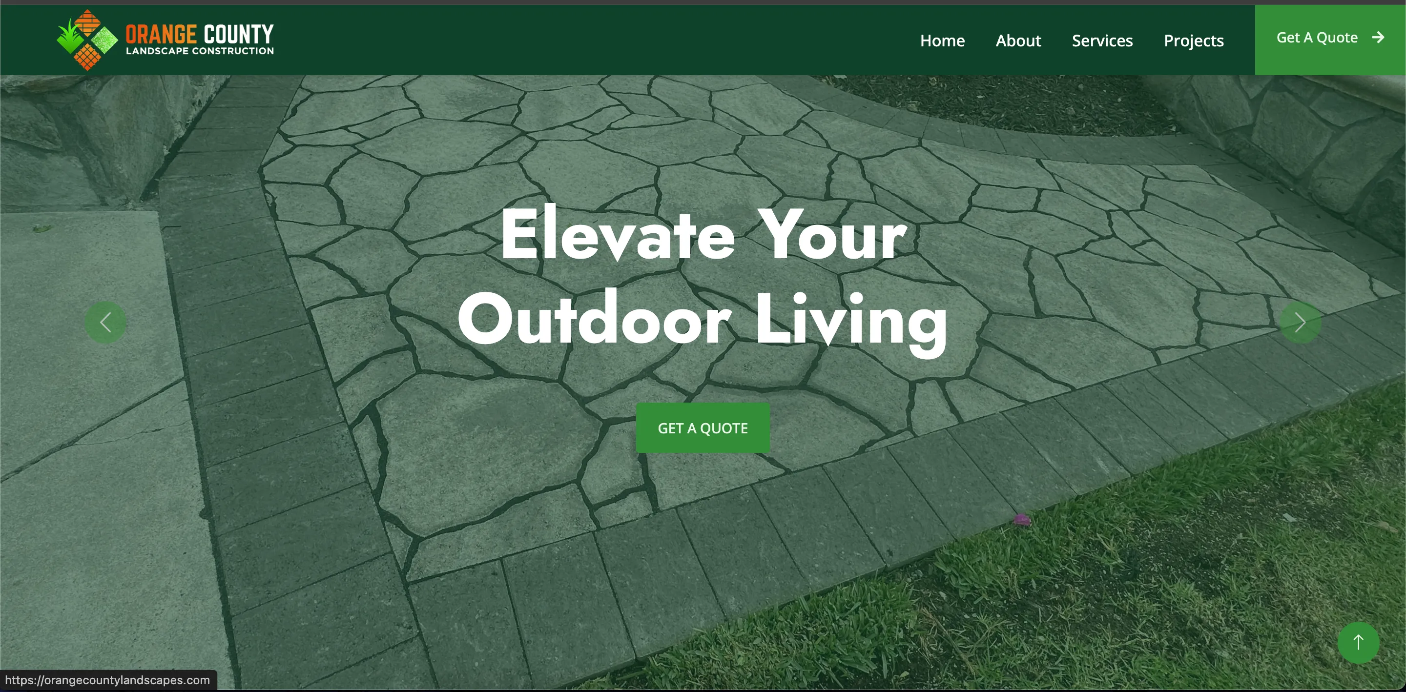 Orange County Landscapes website preview